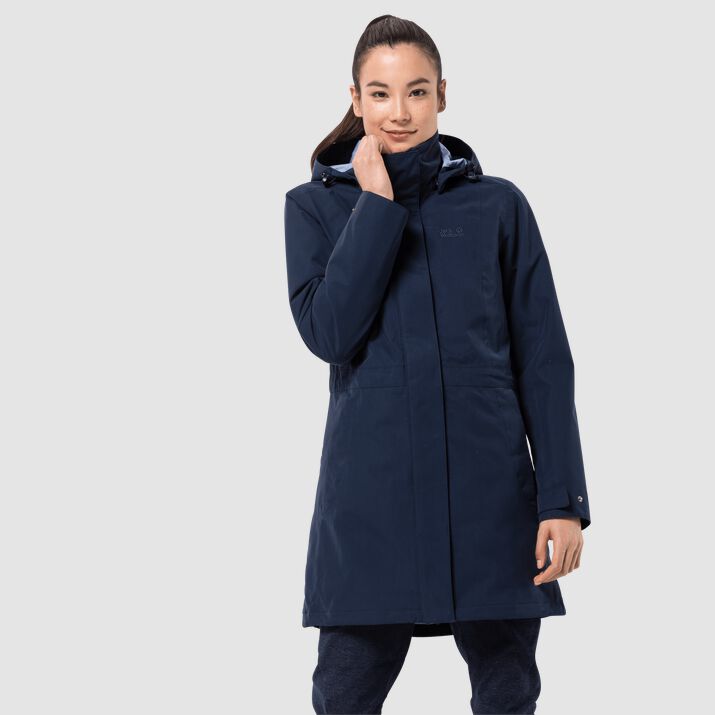 Jack Wolfskin Womens Ottawa 3-in-1 Coat Navy 176589PEU